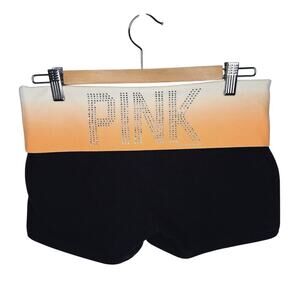 Victoria's Secret PINK Foldover Yoga Shorts Bling Y2K M Booty Micro Low Rise